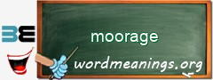 WordMeaning blackboard for moorage